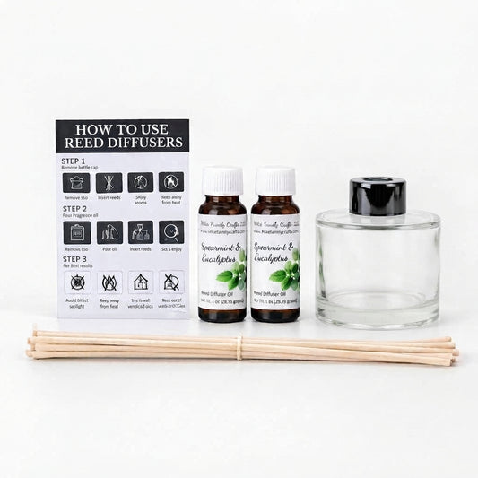 Clear Glass Reed Diffuser with Black Collar