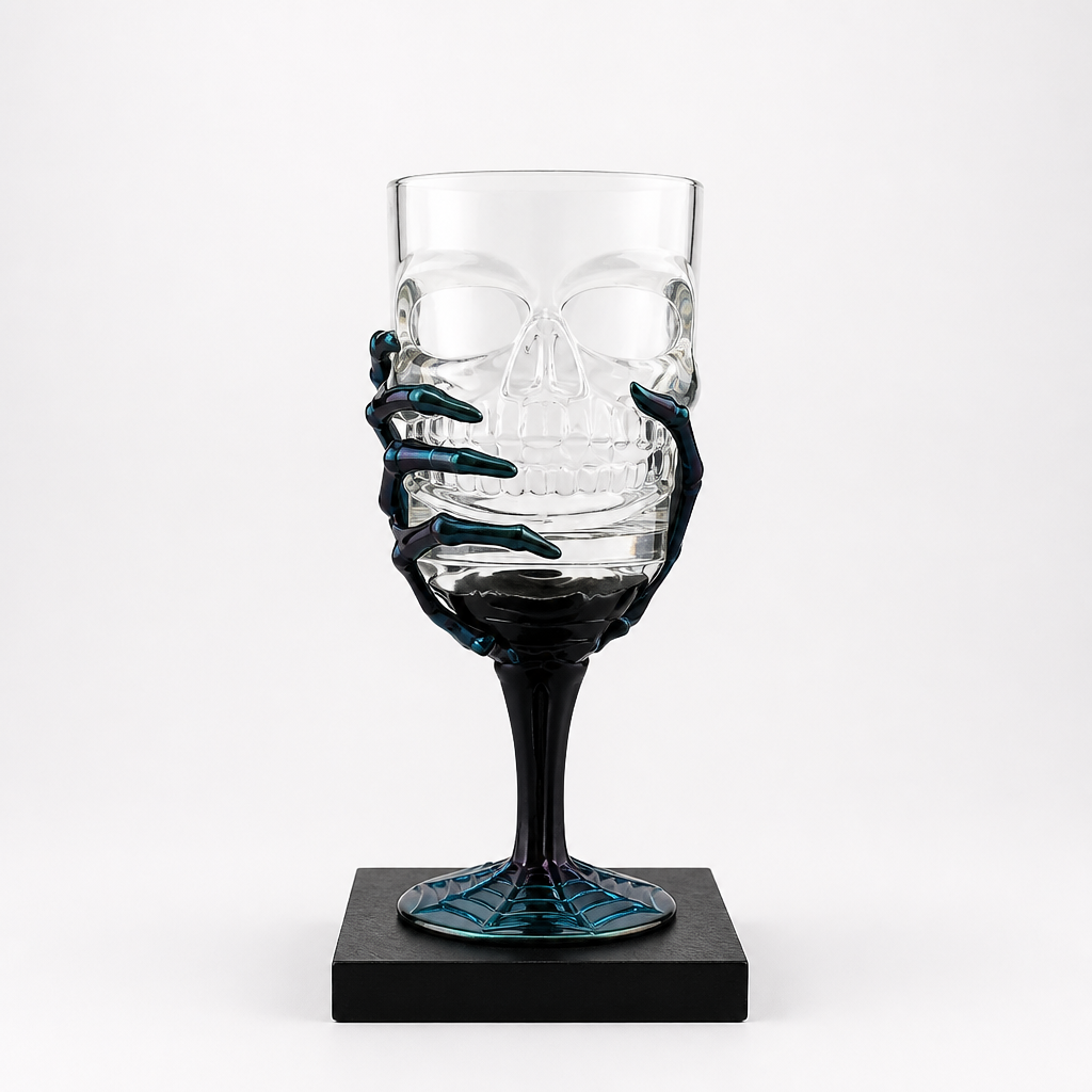 Halloween Skull Goblet Candle Holder