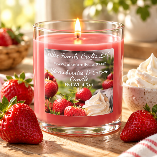 Strawberries and Cream Container Candle