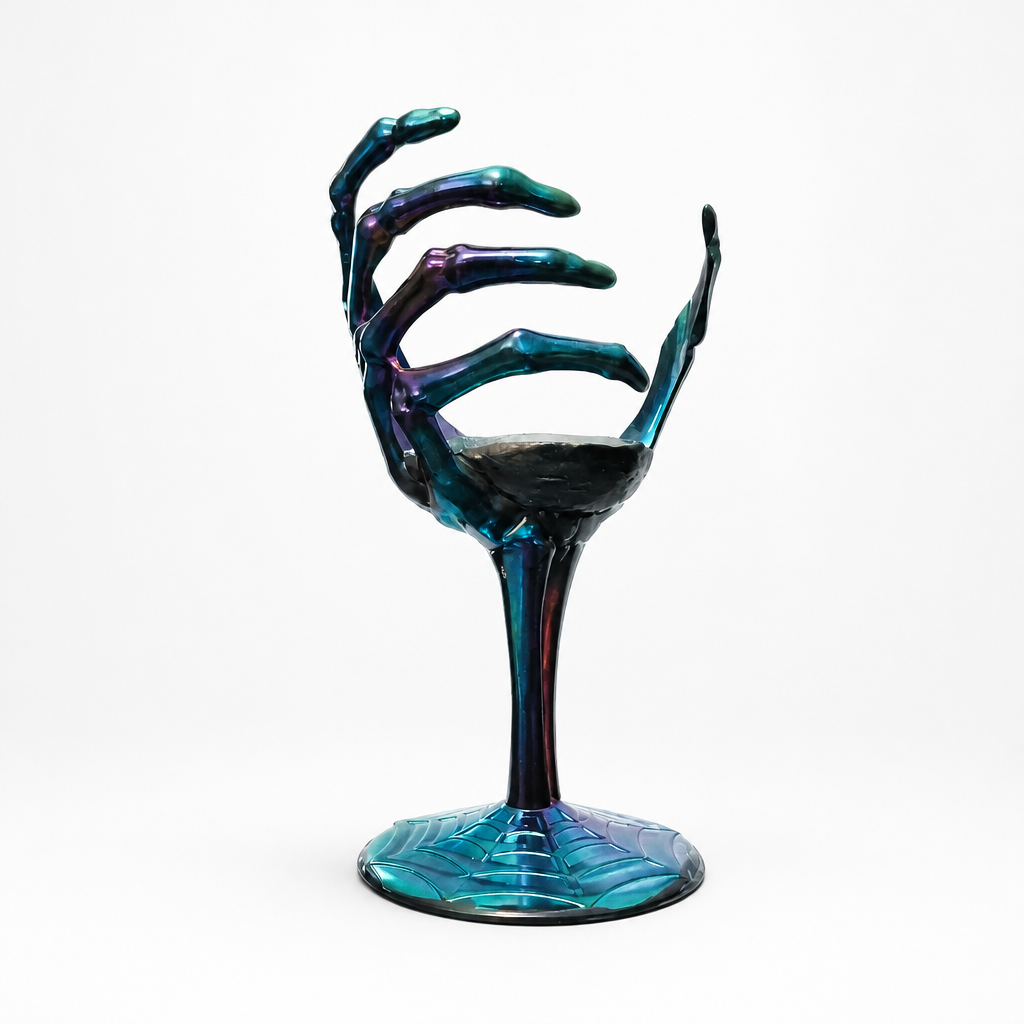 Halloween Skull Goblet Candle Holder
