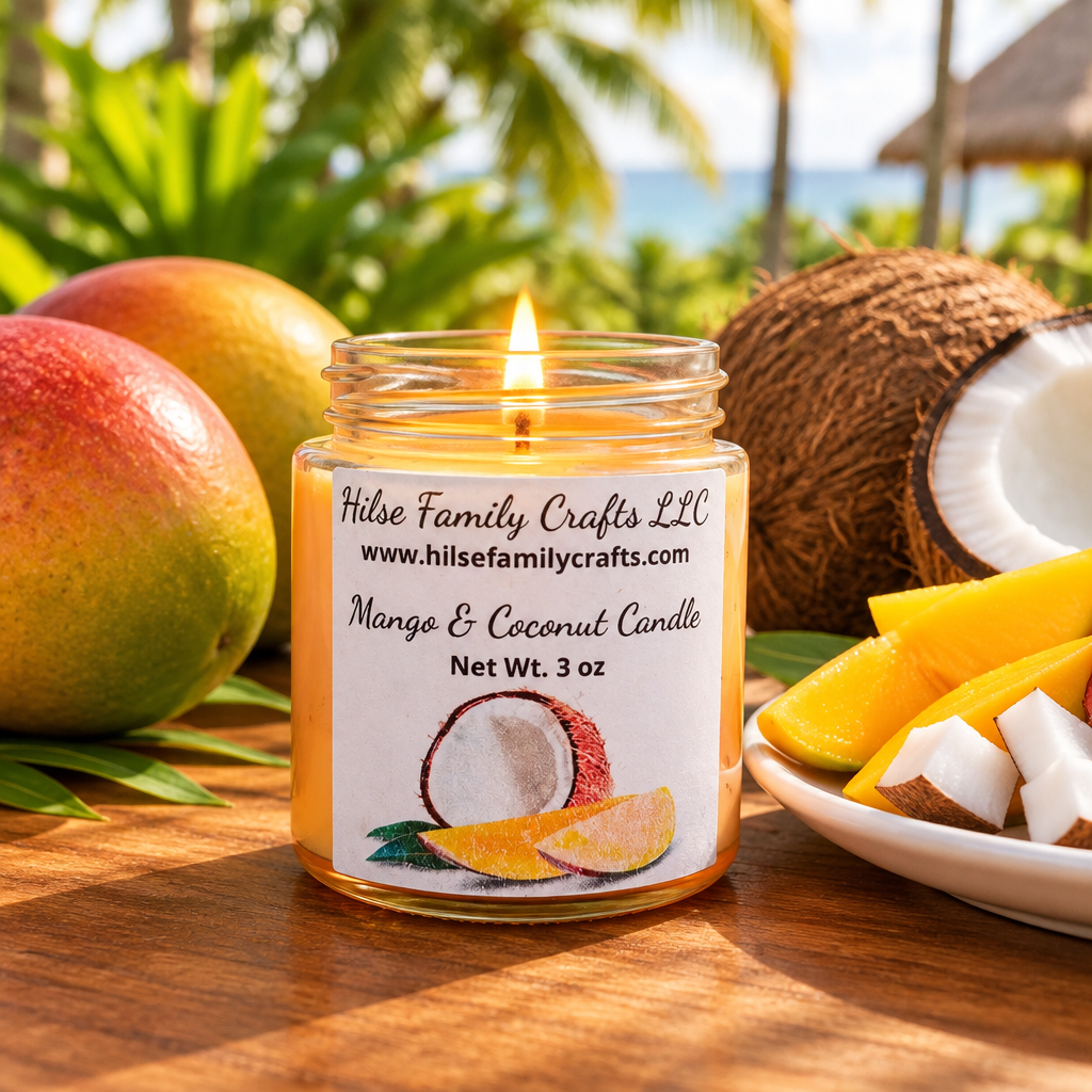 Mango and Coconut Container Candle