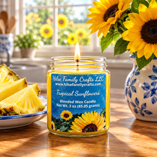 Tropical Sunflowers Container Candle