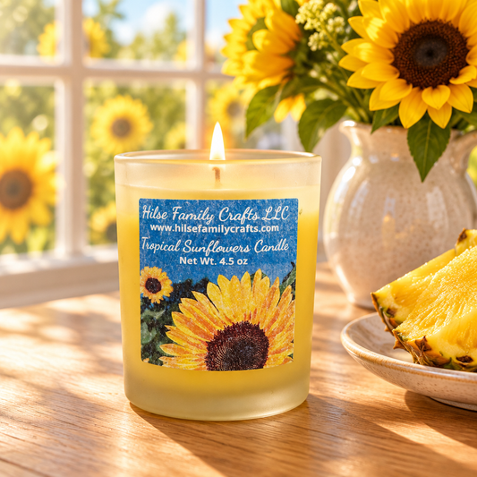Tropical Sunflowers Container Candle