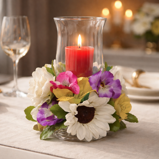 Spring Flowers Candle Holder