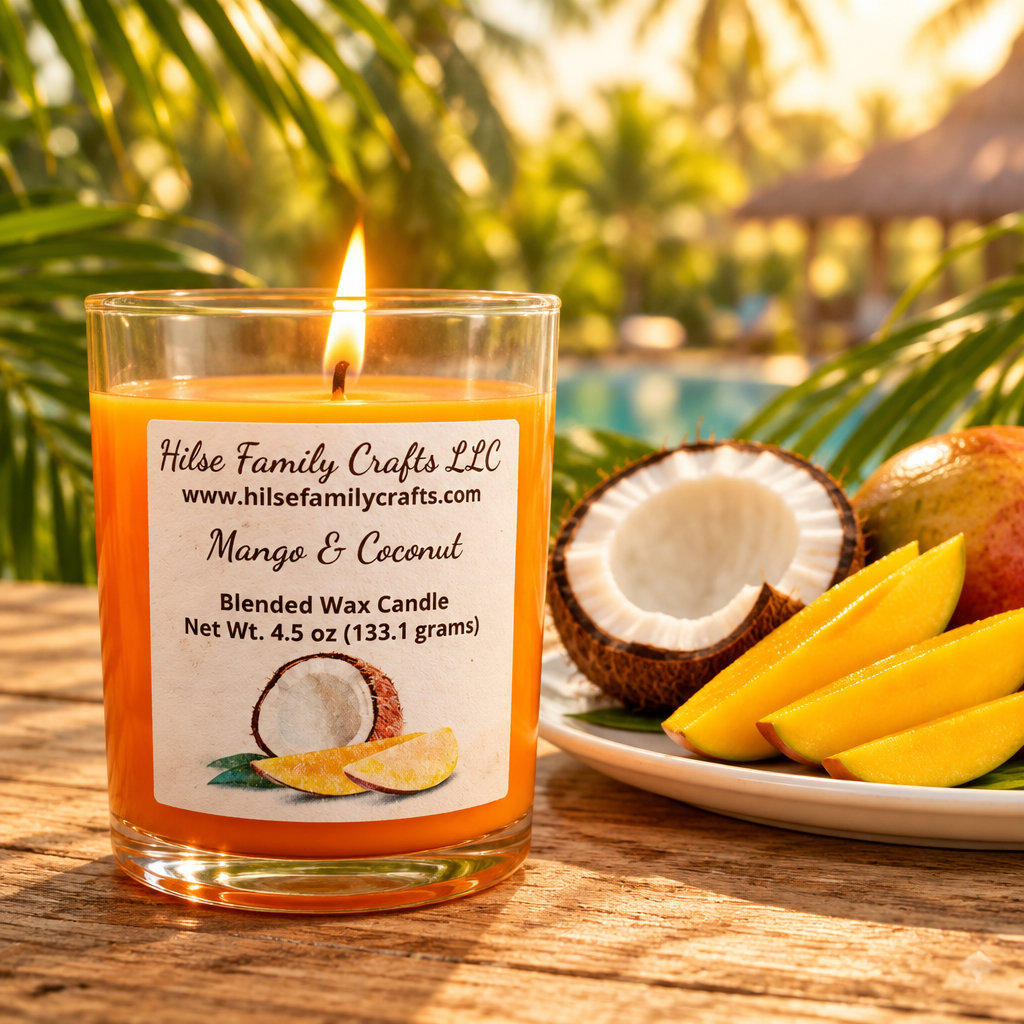 Mango and Coconut Container Candle
