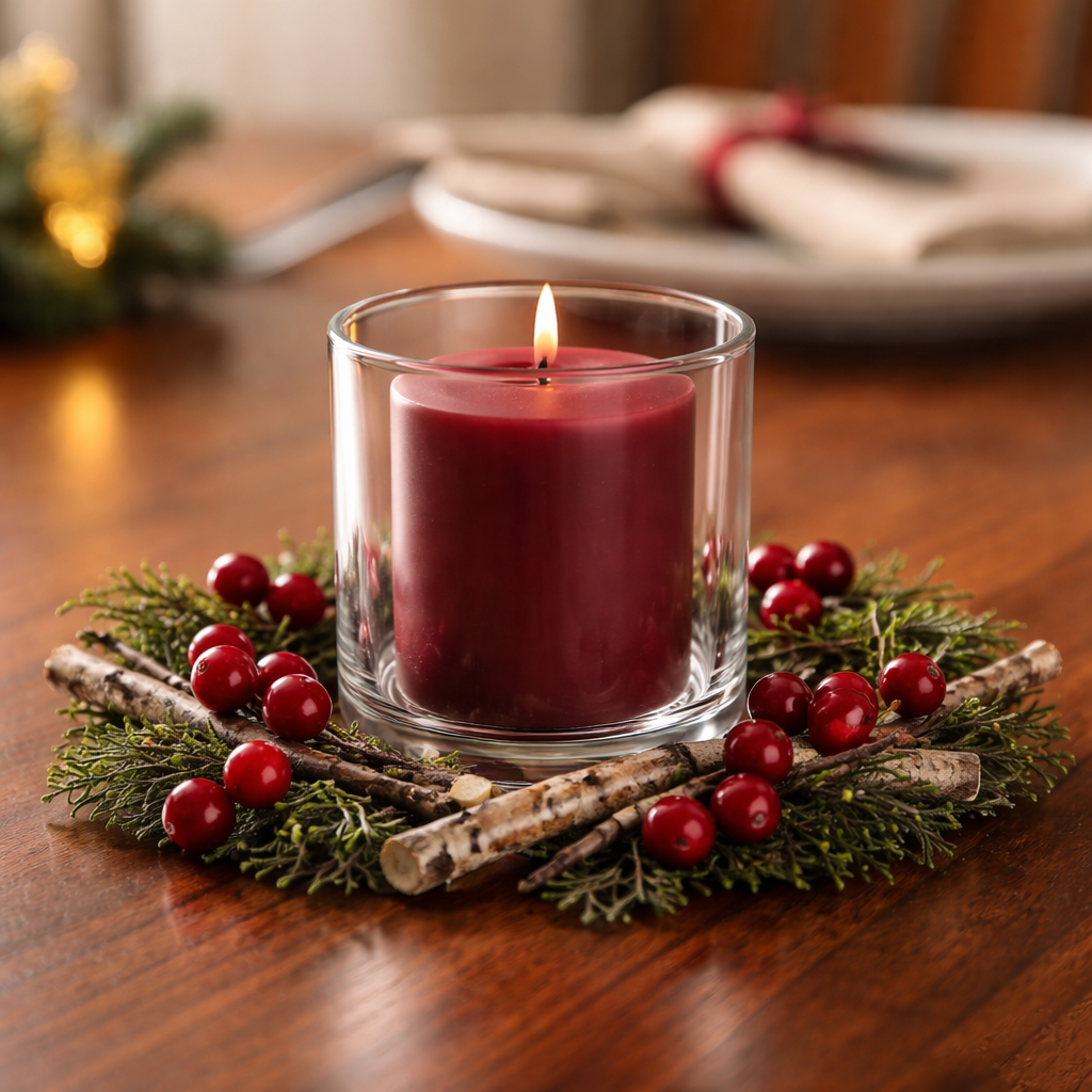 Cranberry Birch Votive