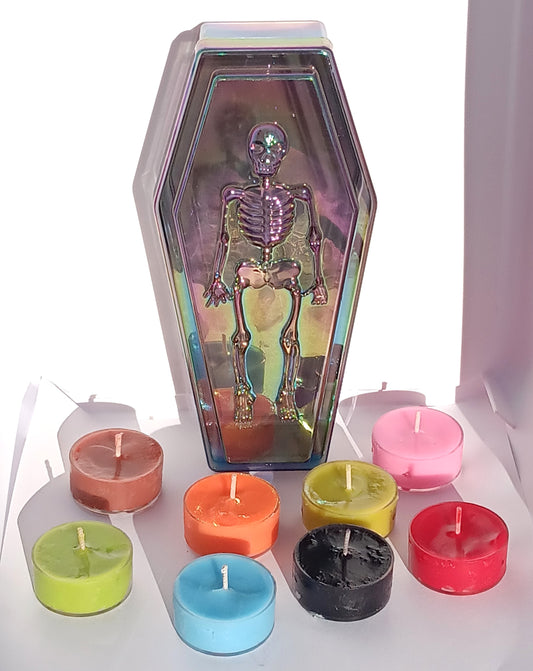 Set of 8 Halloween Themed Tea Lights